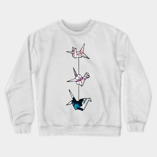 Grulla origami Crewneck Sweatshirt by Qwerty